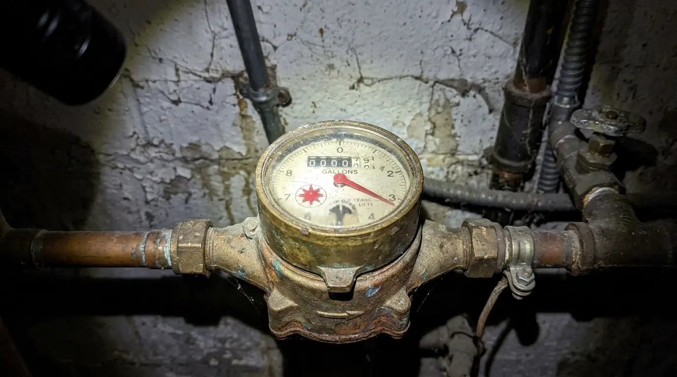 Meter Leak Indicator Spinning in a Philadelphia home