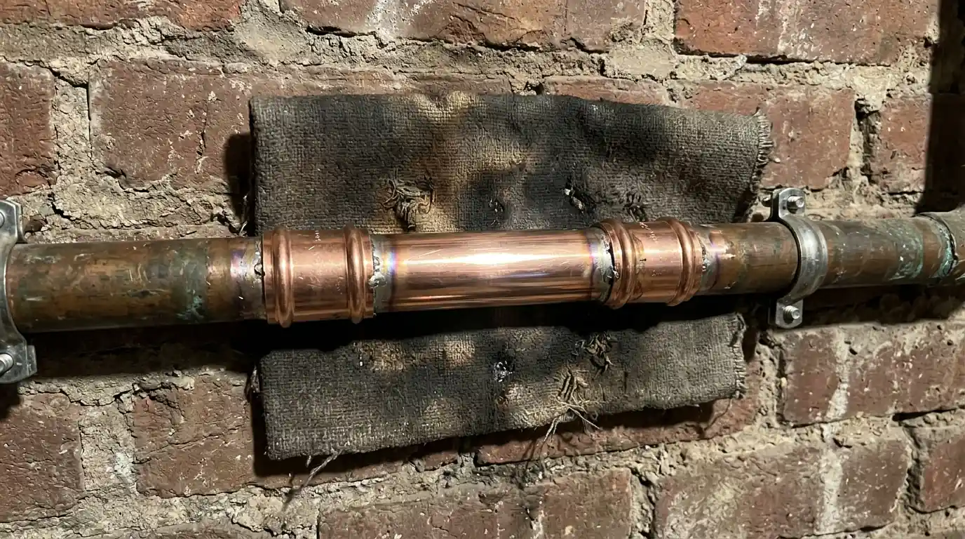 Freeze-Split Copper in a Philadelphia home