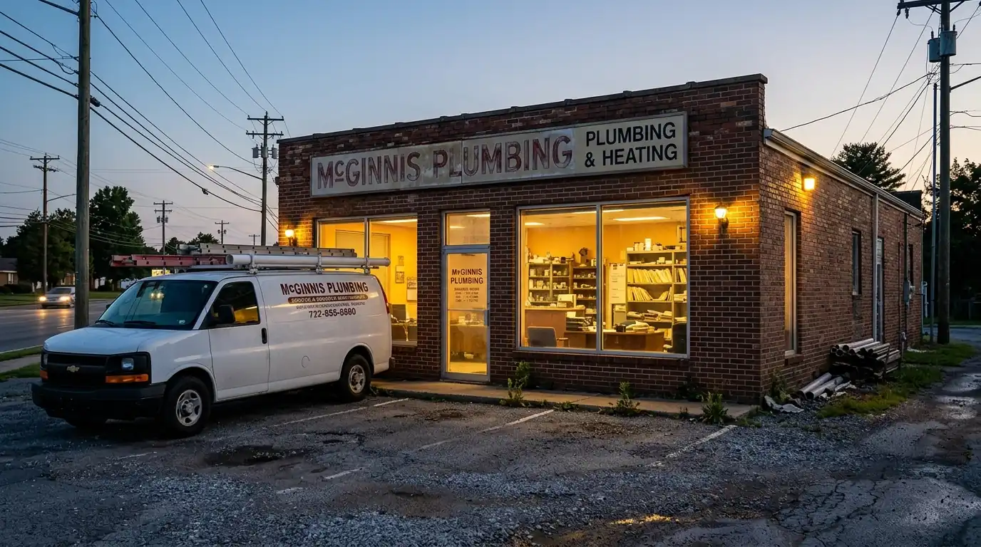 McGinnis Plumbing office on Huntingdon Pike