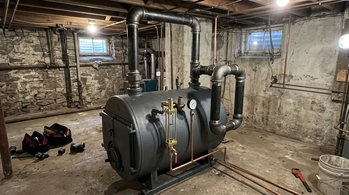 Steam Boiler Replacement in a Philadelphia home