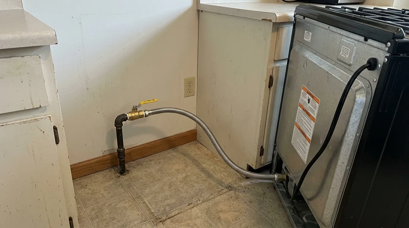 Gas Range Lines in a Philadelphia home