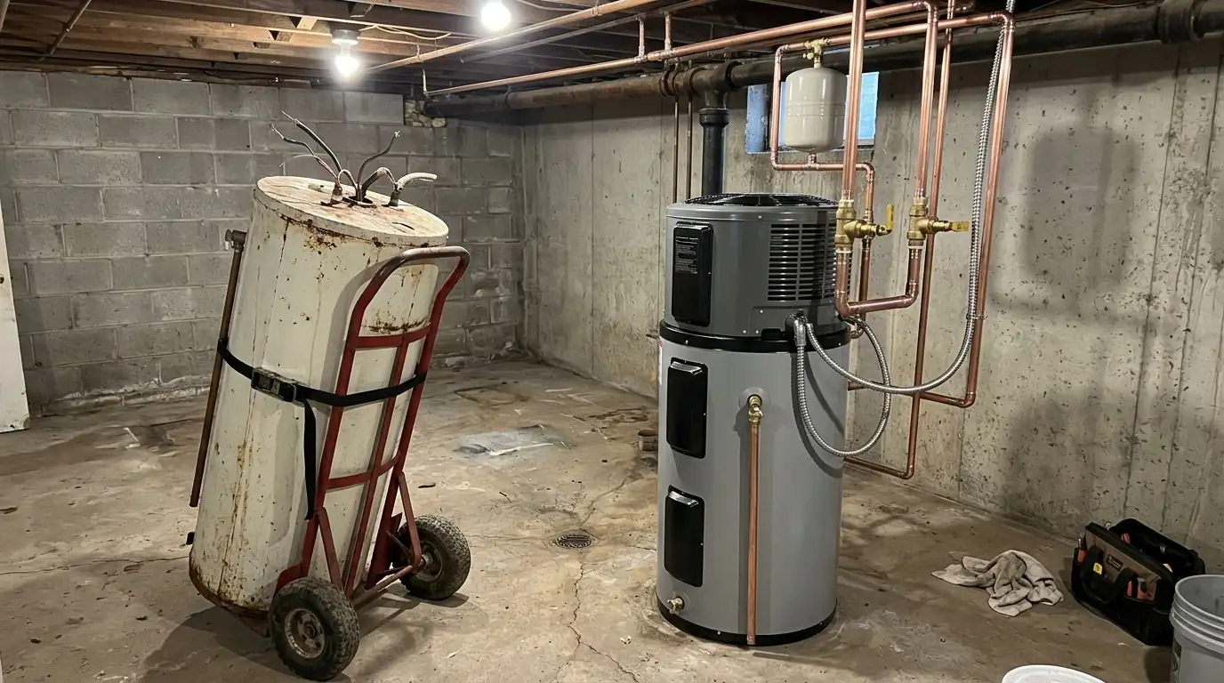 Electric Tank to Heat Pump in a Philadelphia home