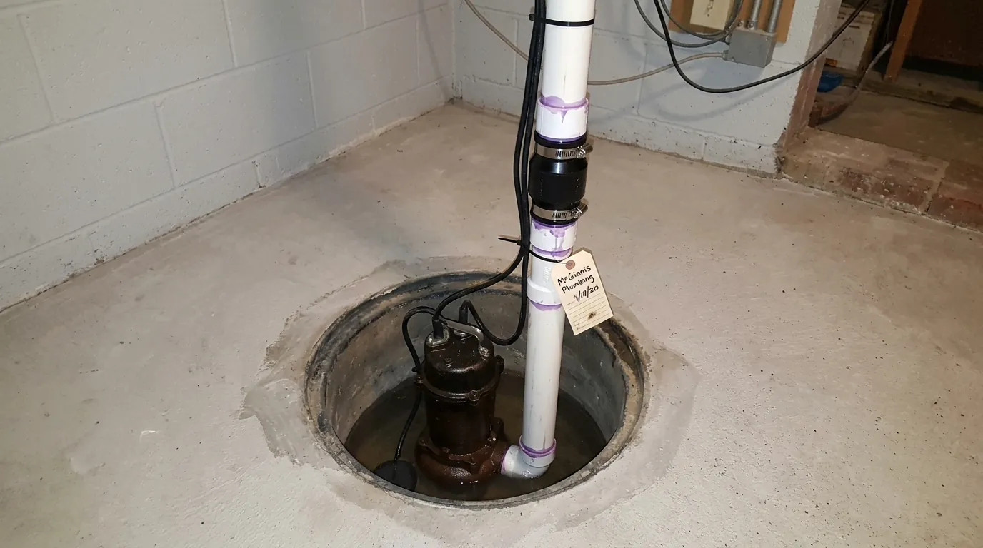 Basement Water work by McGinnis Plumbing in Philadelphia