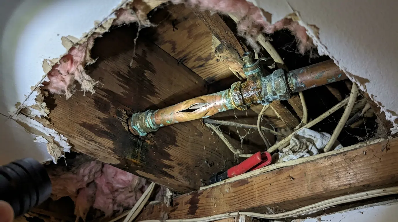Freeze-Split Hose Bibs in a Philadelphia home
