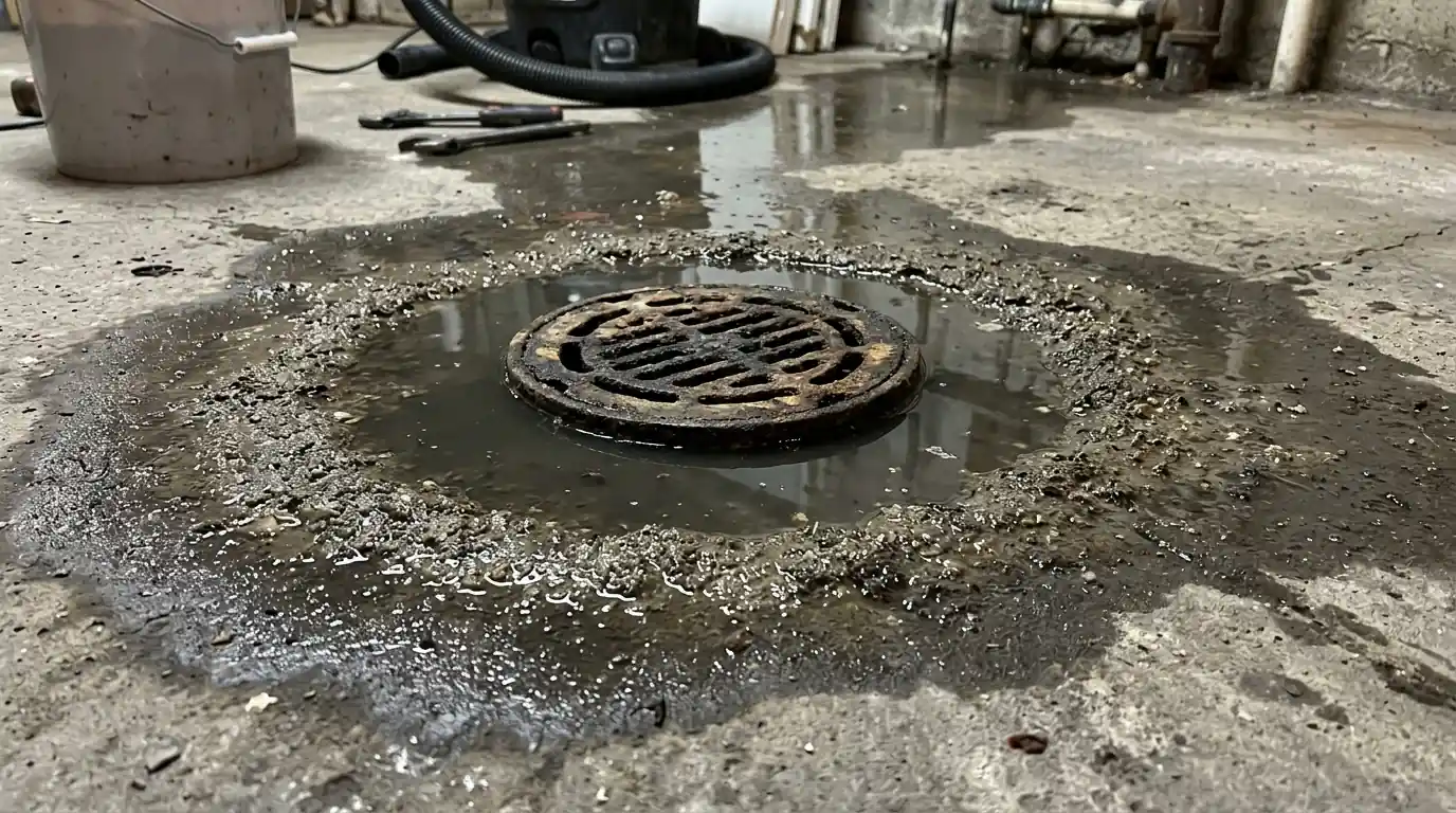 Basement Floor Drain Backups in a Philadelphia home