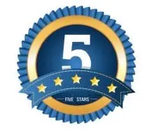 5 star ribbon logo